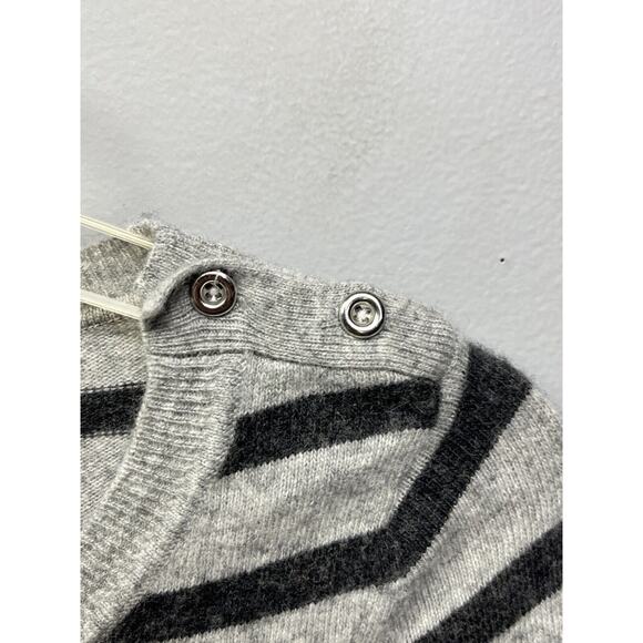 Banana Republic Sweater Dress XS Womens‎ Gray Striped Wool Cashmere Wool Italian - Picture 6 of 6